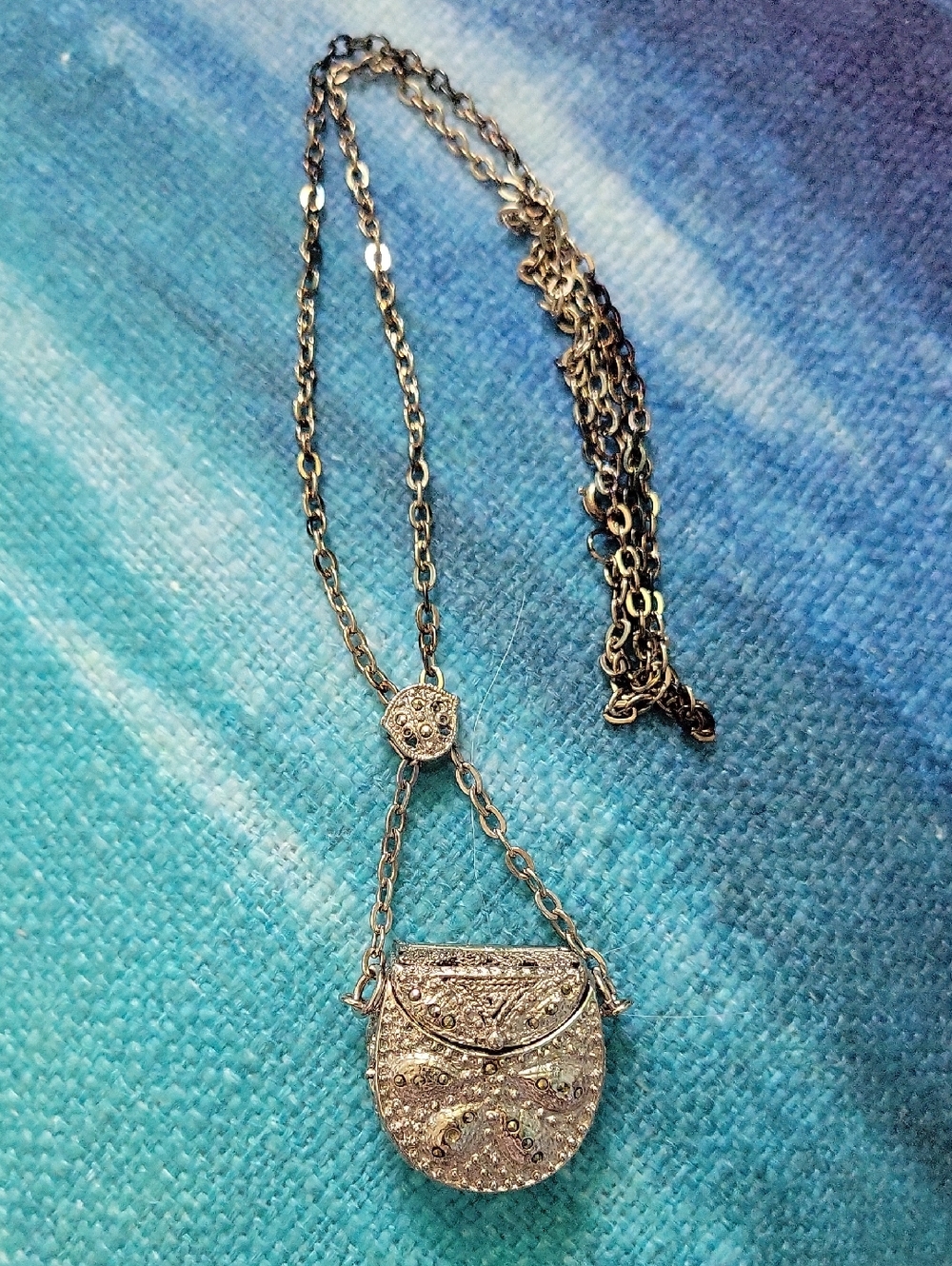 Miniature Silver Purse Locket